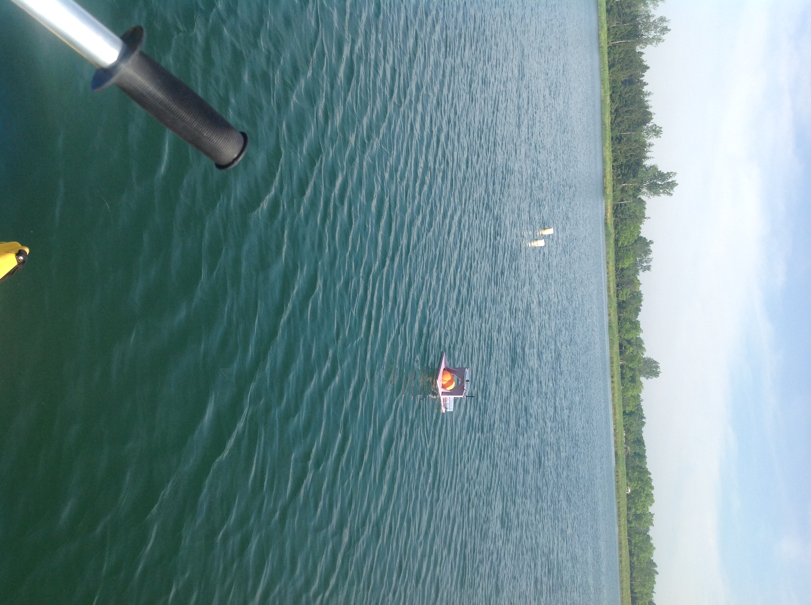 GPS Rover on a ball in the lake